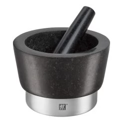 Zwilling Morter Og Støder 15 Cm, Rund, Sort, Granit