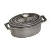 Staub Mini Cocotte 11 Cm, Oval, Grafitgrå, Støbejern