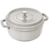 Staub Cocotte 26 Cm, Rund, White Truffle, Støbejern