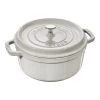 Staub Cocotte 28 Cm, Rund, White Truffle, Støbejern