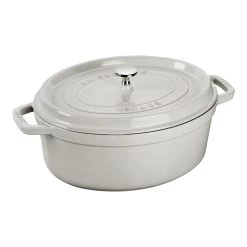 Staub Cocotte 33 Cm, Oval, White Truffle, Støbejern