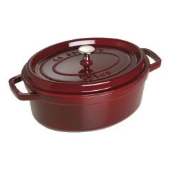 Staub Cocotte 29 Cm, Oval, Grenadine, Støbejern
