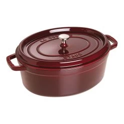 Staub Cocotte 31 Cm, Oval, Grenadine, Støbejern