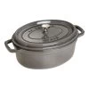 Staub Cocotte 37 Cm, Oval, Grafitgrå, Støbejern