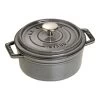 Staub Cocotte 12 Cm, Rund, Grafitgrå, Støbejern