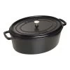 Staub Cocotte 41 Cm, Oval, Sort, Støbejern