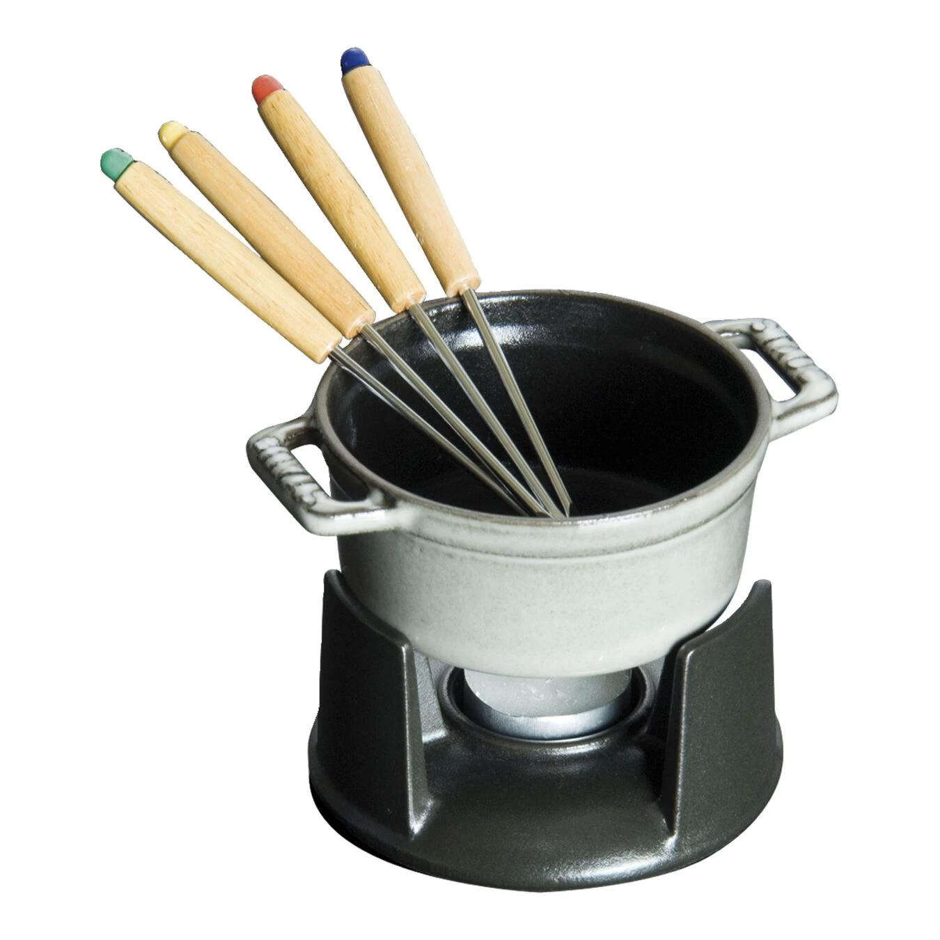 Staub Fonduesæt 10 Cm, Grafitgrå