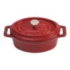 Staub Mini Cocotte 11 Cm, Oval, Kirsebærrød, Støbejern