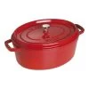 Staub Cocotte 33 Cm, Oval, Kirsebærrød, Støbejern