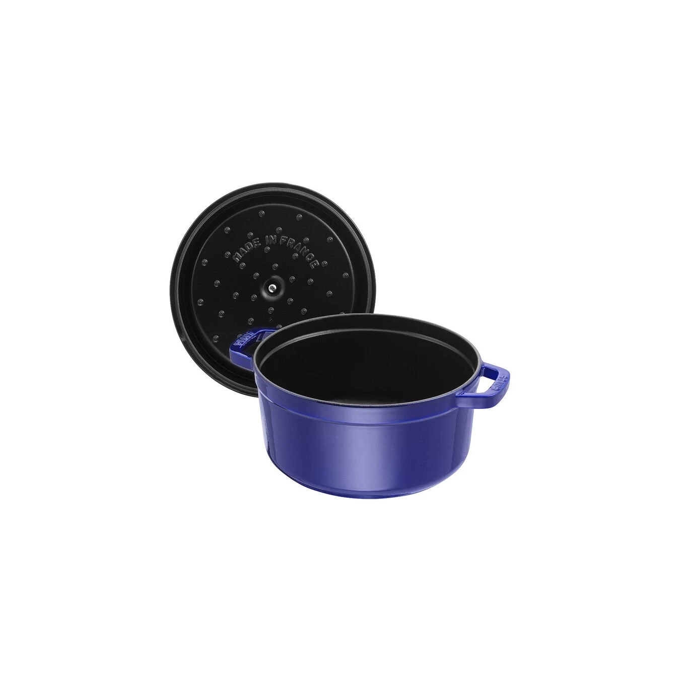 Staub Cocotte 30 Cm, Rund, Mørk-Blå, Støbejern - Billede 3