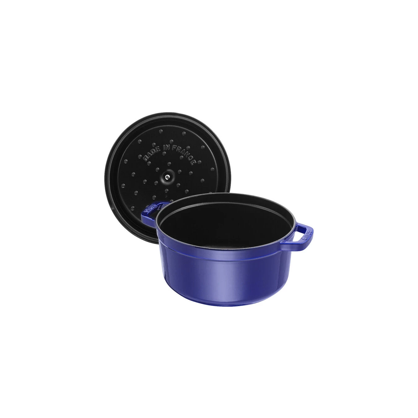 Staub Cocotte 26 Cm, Rund, Mørk-Blå, Støbejern - Billede 2