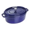 Staub Cocotte 33 Cm, Oval, Mørk-Blå, Støbejern