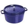 Staub Cocotte 30 Cm, Rund, Mørk-Blå, Støbejern