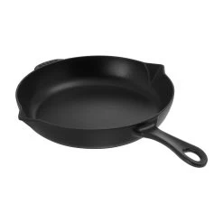 Staub Stegepande Med Hældetud 26 Cm, Støbejern, Sort