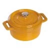 Staub Mini Cocotte 10 Cm, Rund, Sennep, Støbejern