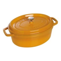Staub Cocotte 23 Cm, Oval, Sennep, Støbejern