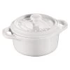 Staub Mini Cocotte 10 Cm, Rund, Ren Hvid, Keramisk