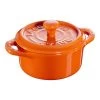 Staub Mini Cocotte 10 Cm, Rund, Orange, Keramisk
