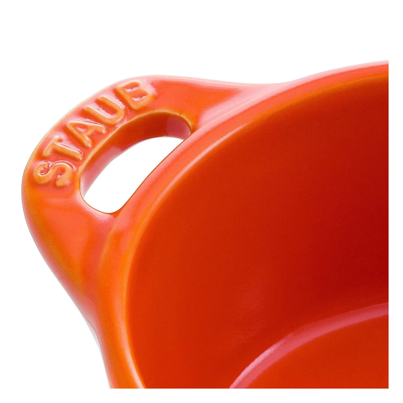 Staub Mini Cocotte 10 Cm, Rund, Orange, Keramisk - Billede 4