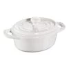 Staub Mini Cocotte 10 Cm, Oval, Ren Hvid, Keramisk