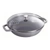 Staub Wok Med Glaslåg 30 Cm, Støbejern