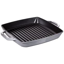 Staub Grillpande 28 X 28 Cm, Støbejern, Grafitgrå
