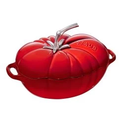 Staub Cocotte 25 Cm, Tomat, Kirsebærrød, Støbejern