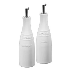 Staub Olie- Og Eddikesæt 20 Cm, Keramisk, Ren Hvid