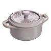 Staub Mini Cocotte 10 Cm, Rund, Antikgrå, Keramisk