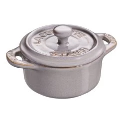 Staub Mini Cocotte 10 Cm, Rund, Antikgrå, Keramisk